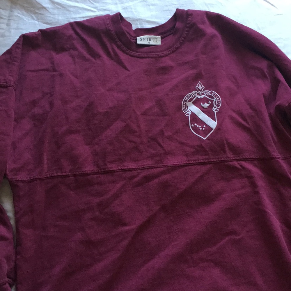 Spirit Jersey burgandy alpha phi Long sleeve